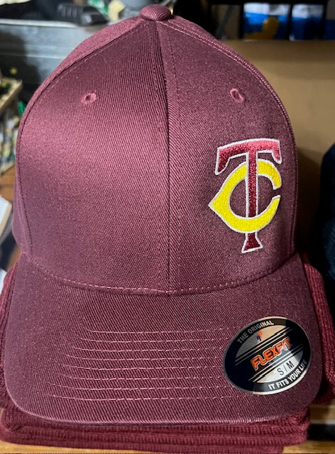 Cal Burgundy Fitted Hat